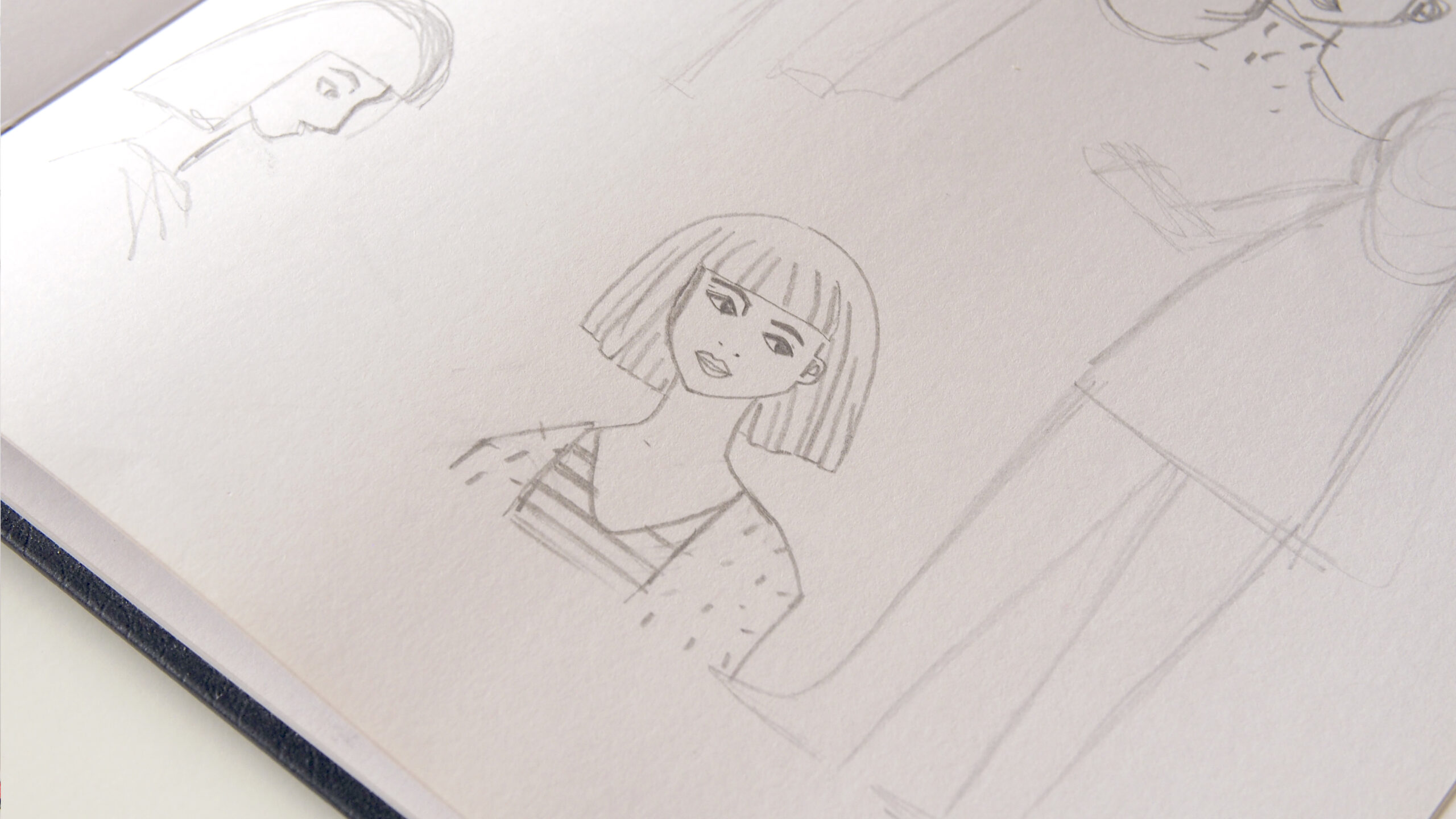 Character sketch — Hand-drawn character sketch developed for the Every Day animated short film.