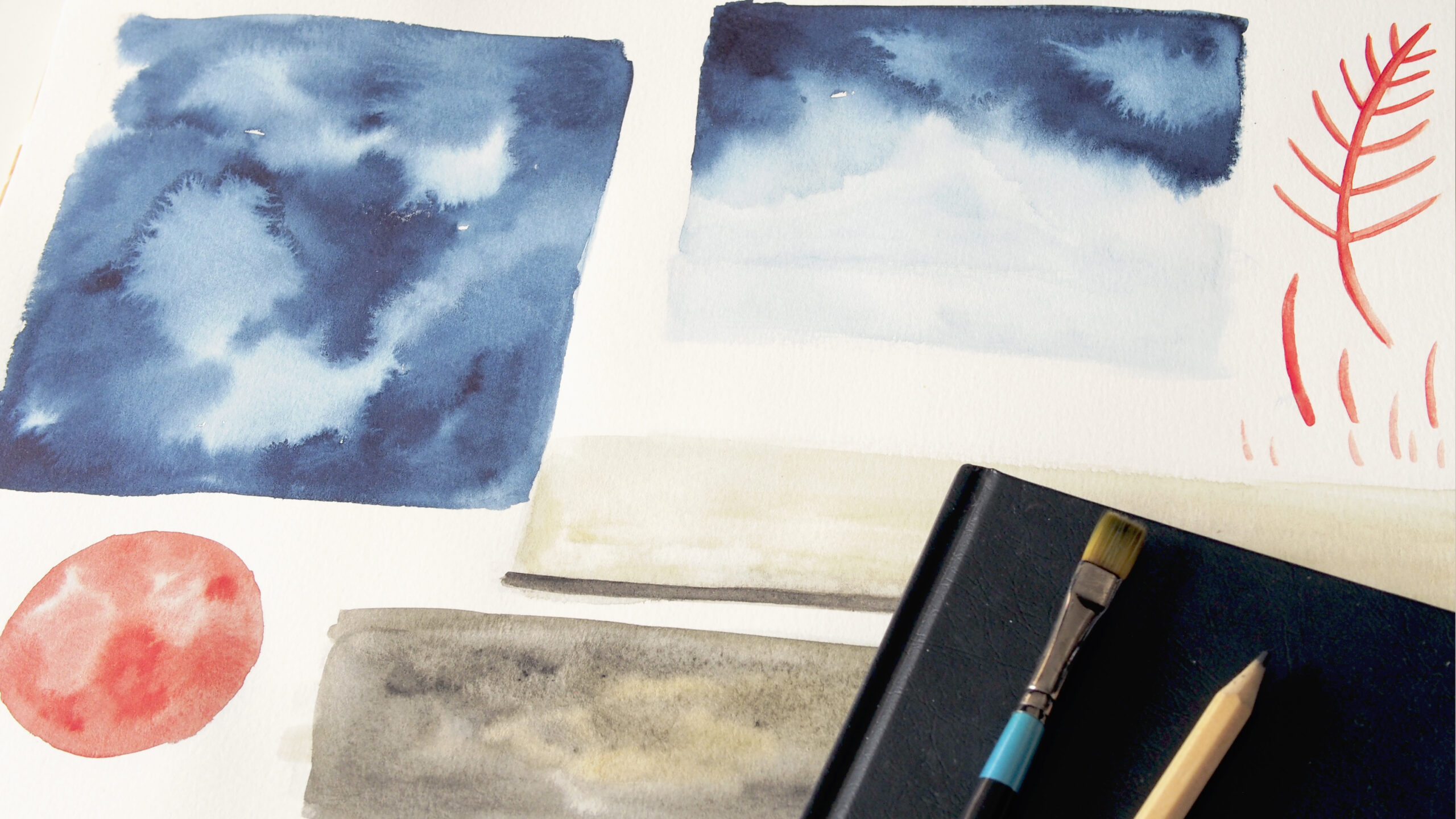 Watercolor background — Original watercolor background painted by hand for the animated short film.